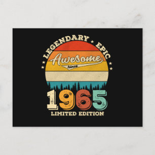Carte Postale 60 ans 1965 fantastique 57e anniversaire Cadeaux f