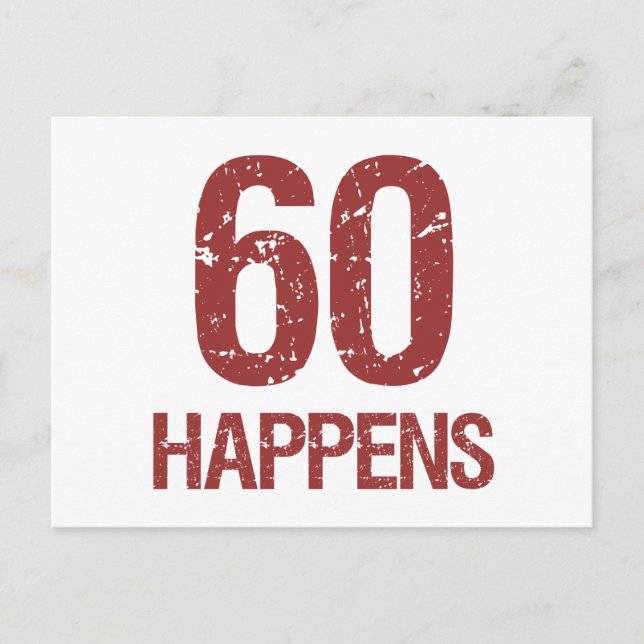 Carte Postale 60e Humour d'anniversaire (Devant)