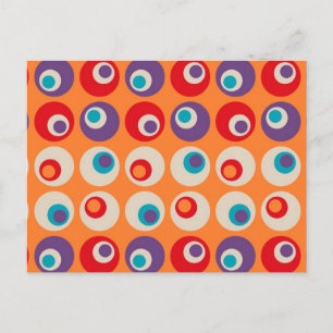 Carte Postale 60s & les années 70 rétro Super Funky Motif