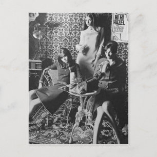 Carte Postale 60's Milkshake filles POSTCARD