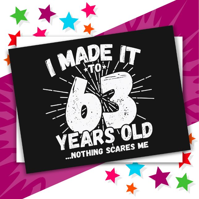 Carte Postale 63 ans drôle mème anniversaire 63ème anniversaire (Créateur téléchargé)