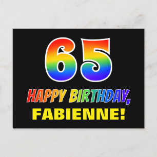 Carte Postale 65e anniversaire : audacieux, amusant, simple, arc