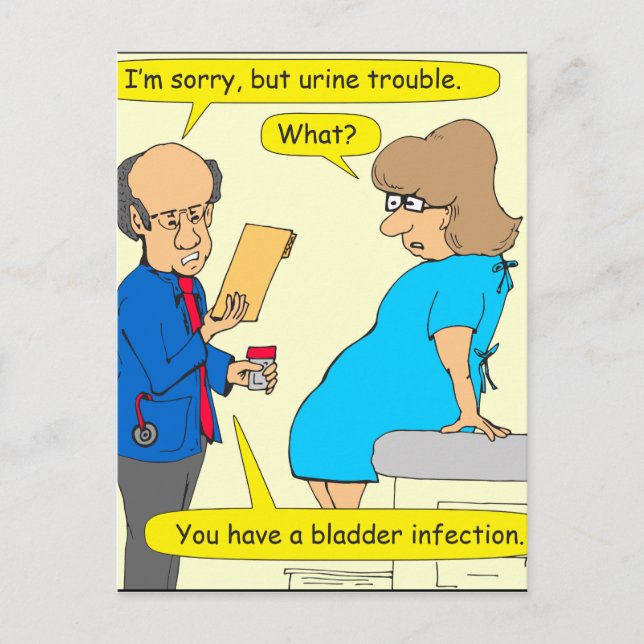 Carte Postale 662 urine trouble pun dessin animé (Devant)