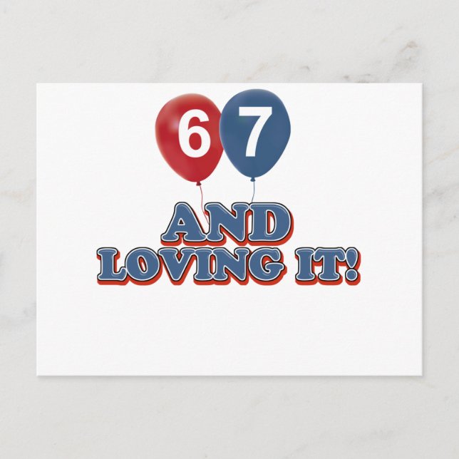 Carte Postale 67 ans Anniversaire (Devant)