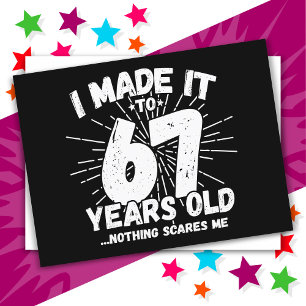 Carte Postale 67 Ans Mème sarcastique vieux drôle 67ème annivers