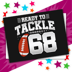 Carte Postale 68 ans Tackle Football Party 68e anniversaire