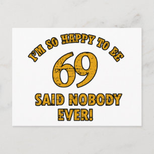 Carte Postale 69 ans Anniversaire