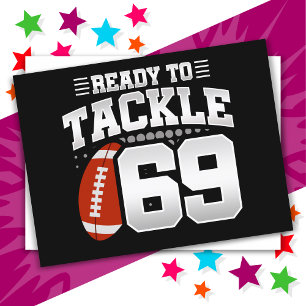 Carte Postale 69 ans Tackle Football Party 69e anniversaire