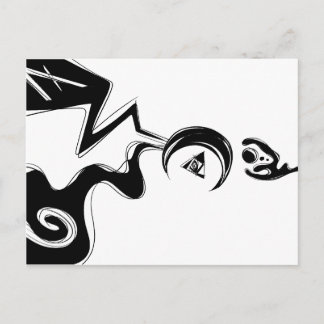 Carte Postale 6 7 planète art noir blanc