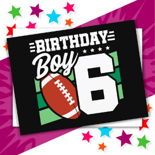 Carte Postale 6 Ans Football Party Thème 6ème anniversaire garço