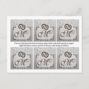 Carte Postale 6 Favoriser les étiquettes Chaussures Mariages à c