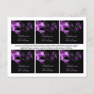 Carte Postale 6 Favoriser les étiquettes Mis XV Purple Lilac Bla