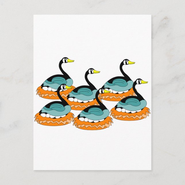 Carte Postale 6 Oies A Lay (Devant)