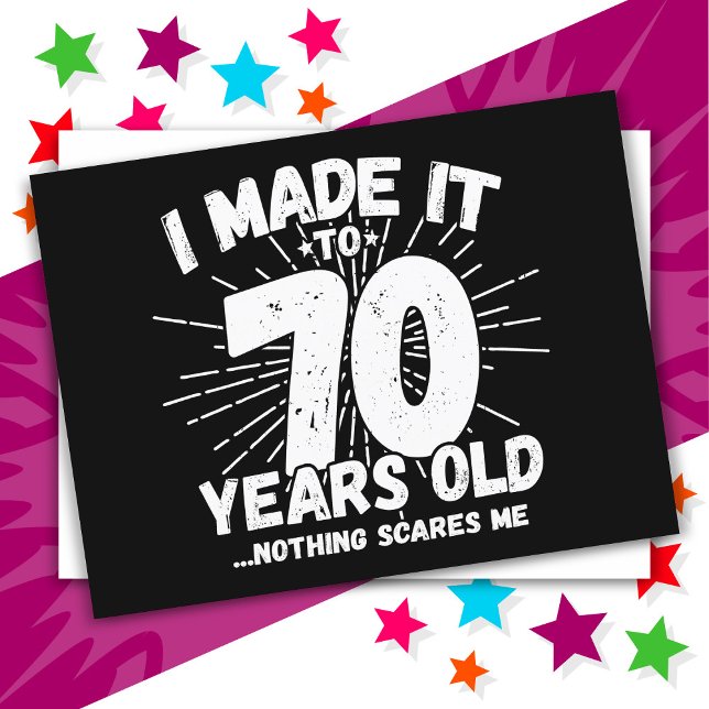 Carte Postale 70 ans drôle mème anniversaire 70 ans (Créateur téléchargé)