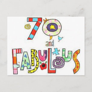 Carte Postale 70 & Fabuleux - Joyeux 70e anniversaire
