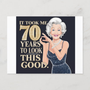 Carte Postale 70e anniversaire de grand-mère