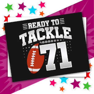 Carte Postale 71 ans Tackle Football Party 71e anniversaire