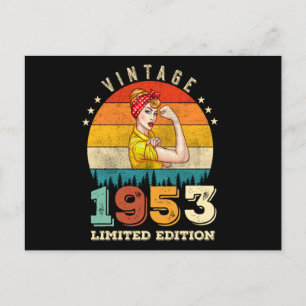 Carte Postale 72 Ans Anniversaire 1953 Vintage 72e Anniversaire 