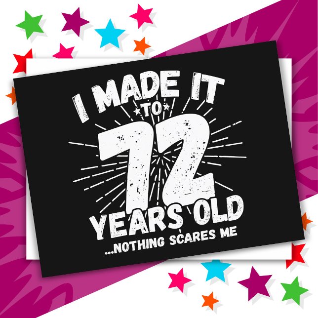 Carte Postale 72 ans drôle mème anniversaire 72 ans (Créateur téléchargé)