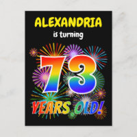 73e anniversaire - Fun Fireworks, Rainbow Look "73
