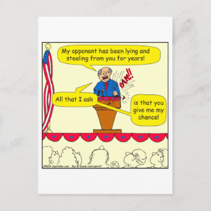 Carte Postale 751 donnez-moi une chance caricature politique