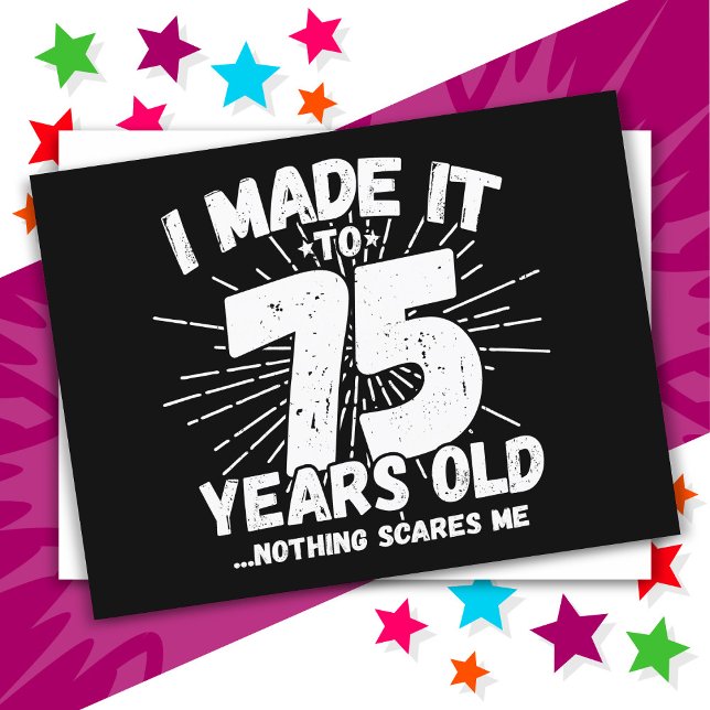 Carte Postale 75 ans drôle mème anniversaire 75 ans sarcastique (Créateur téléchargé)