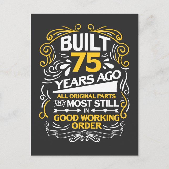Carte Postale 75e cadeau d'anniversaire pour un enfant de 75 ans (Devant)