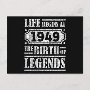 Carte Postale 76 Ans Anniversaire De Naissance 1949 Naissance D'