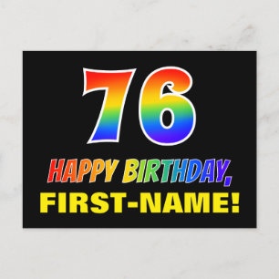 Carte Postale 76e anniversaire : audacieux, amusant, simple, arc