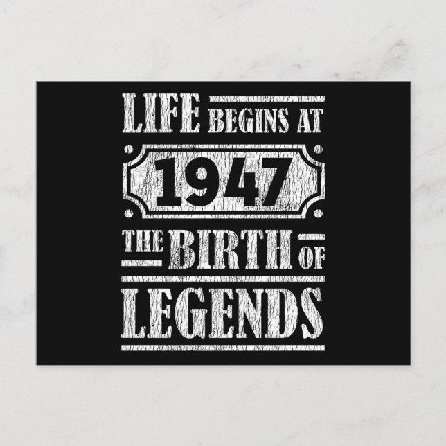 Carte Postale 78 Ans 1947 Naissance d'une Légende 78ème Annivers (Devant)
