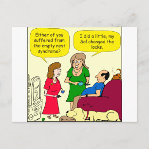 Carte Postale 792 bande dessinée sur le syndrome du nid vide