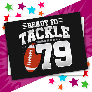 Carte Postale 79 ans Tackle Football Party 79e anniversaire