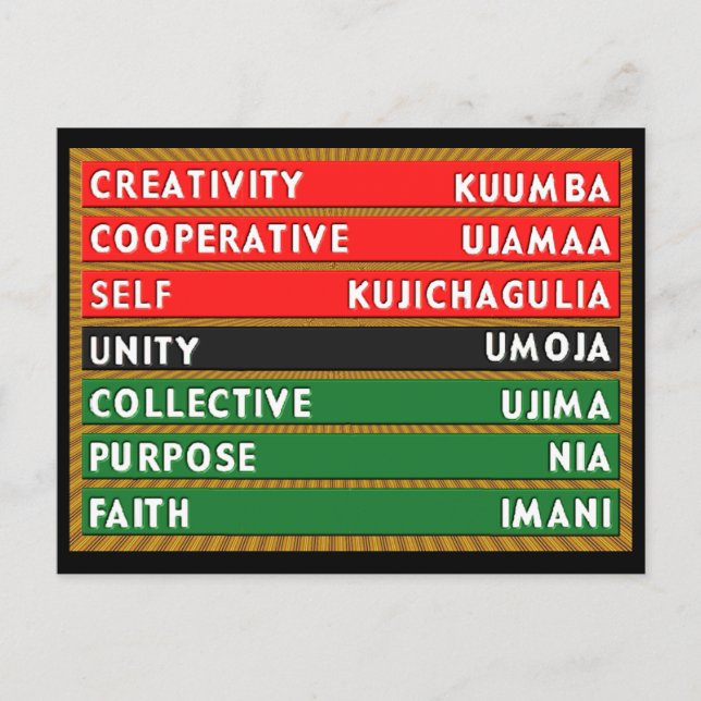 Carte Postale 7 principes (Devant)