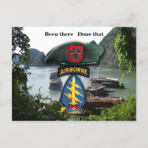 Carte Postale 7e force spéciale berets verts vietnam guerre