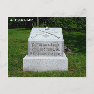 CARTE POSTALE 7E INFANTERIE MASSACHUSETTS