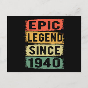Carte Postale 80 ans Anniversaire 1940 Epic Légende 82e annivers