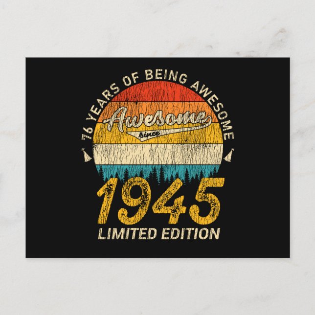 Carte Postale 80 Ans Anniversaire 1945 Cadeau Anniversaire 80 An (Devant)