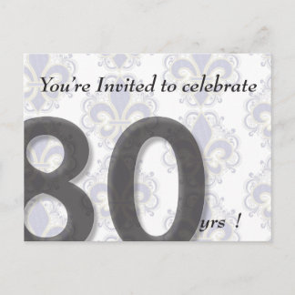 Carte Postale 80e anniversaire Invitation