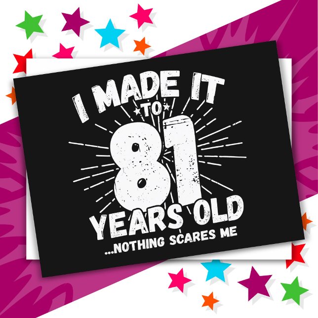 Carte Postale 81 ans drôle mème anniversaire 81e anniversaire (Créateur téléchargé)