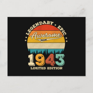 Carte Postale 82 Ans Anniversaire 1943 Cadeau Incroyable pour 82