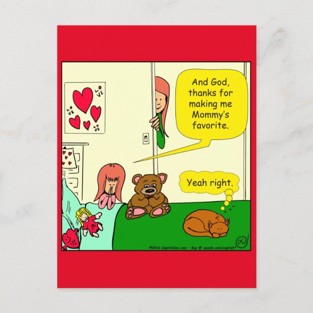 Carte Postale 874 Caricature pour enfants préférée de maman (Devant)
