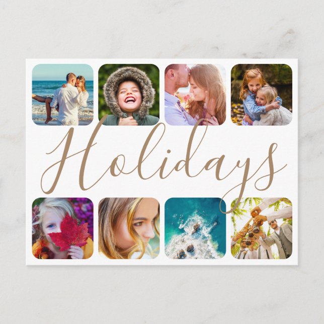 Carte postale 8 Vacances photo Modèle arrondi (Devant)