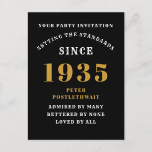 Carte Postale 90e anniversaire 1935 Black Gold