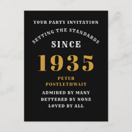 Carte Postale 90e anniversaire 1935 Or noir