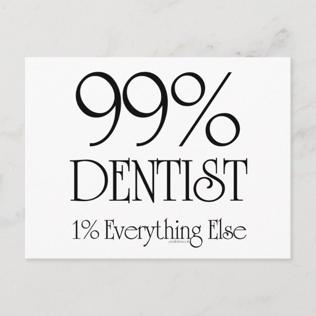 Carte Postale 99% Dentiste (Devant)