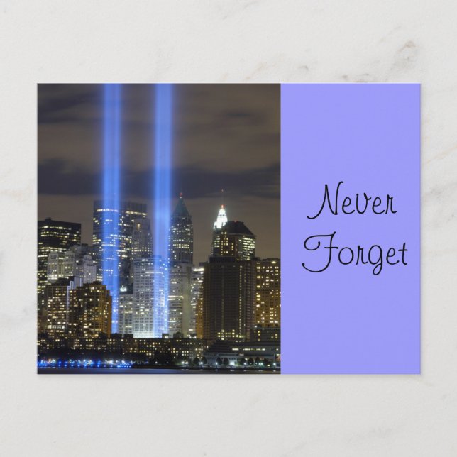Carte Postale 9 11 N'oubliez jamais, rappelez-vous toujours (Devant)