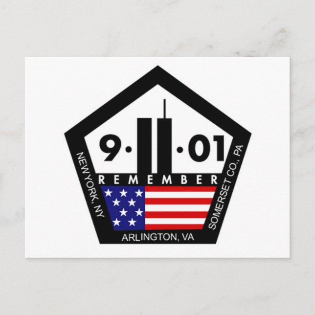 Carte Postale 9 11 N'oubliez jamais, rappelez-vous toujours (Devant)