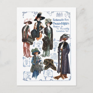 Carte Postale #A à la mode de fourrures de cygne et d'Edgar