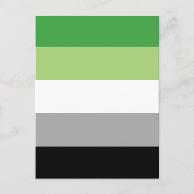 Carte postale à Aromantic Pride Flag (Devant)