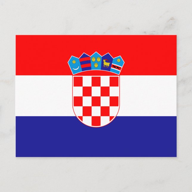 Carte Postale A bas prix ! Drapeau croate (Devant)